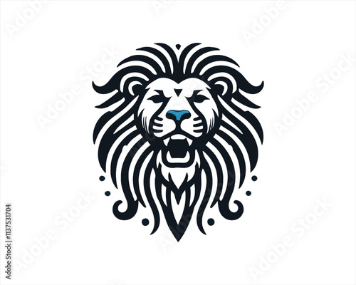 Lion head Roar Mascot, lion logo design vector illustration