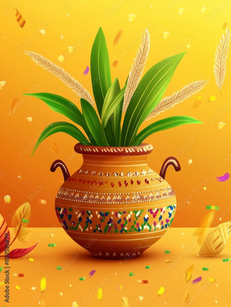 happy Pongal Poster background happy Pongal Poster background
