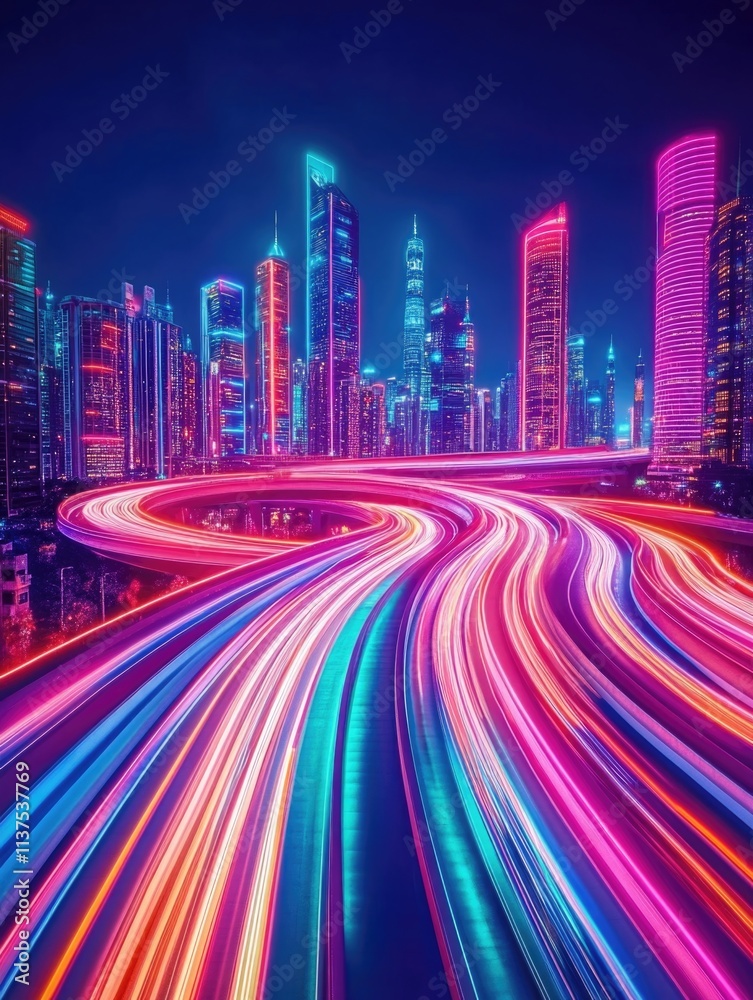 Fototapeta premium City streets at night