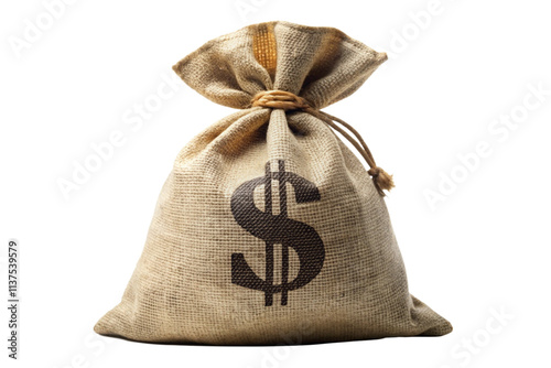 bag with money isolated
