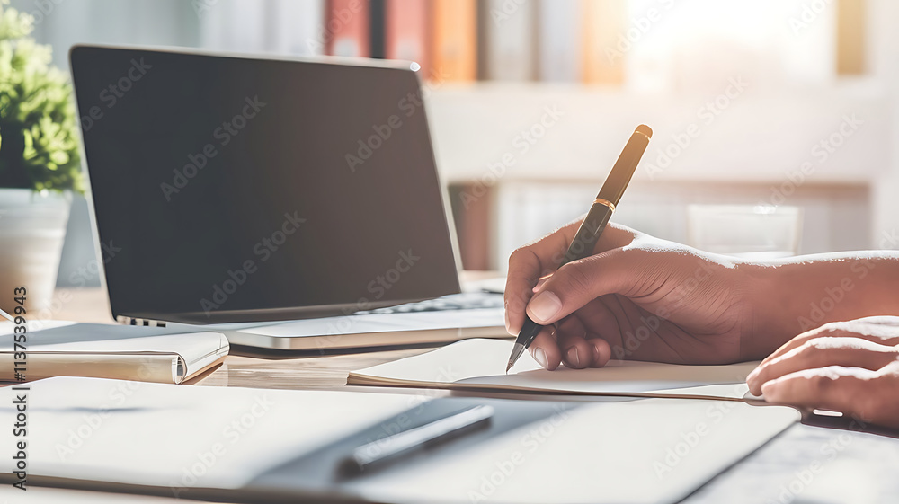 Person working on laptop