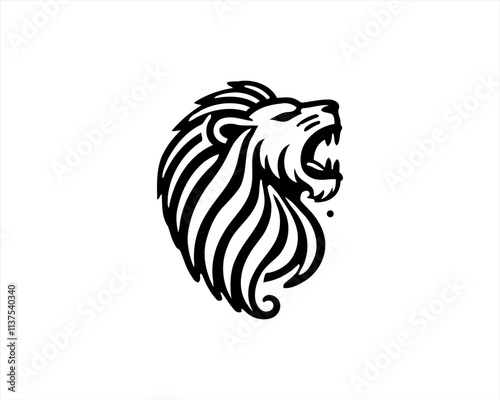 Wallpaper Mural Lion head Roar Mascot, lion logo design vector illustration Torontodigital.ca