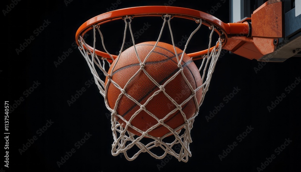 Basketball hoop and net isolated black background Basketball hoop and net isolated black background