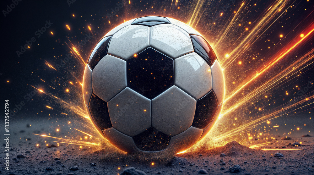 Fototapeta premium soccer ball effect