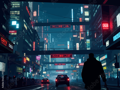 Cyberpunk dystopia poster art, moody dark tones with neon accents, authoritarianism symbolism, fragmented human rights imagery