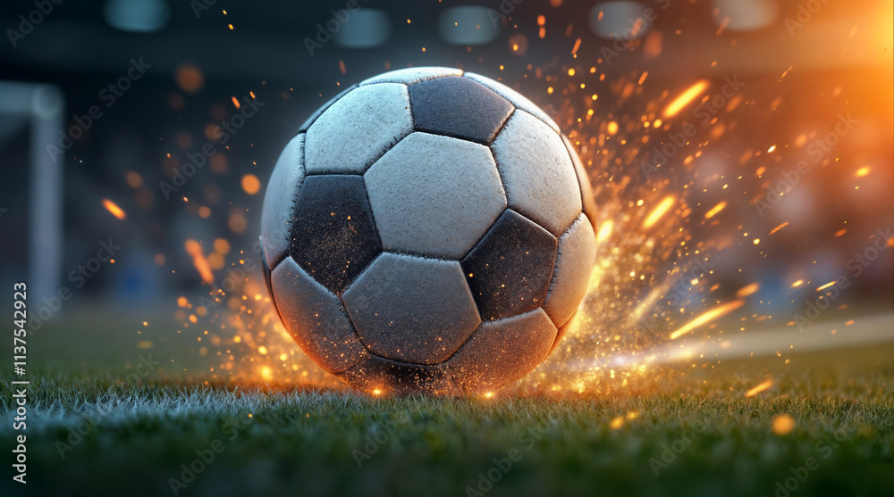 Fototapeta premium soccer ball effect