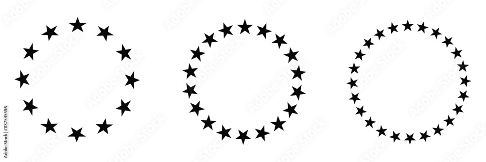 Obraz premium Stars in circle icon vector illustration graphic design .