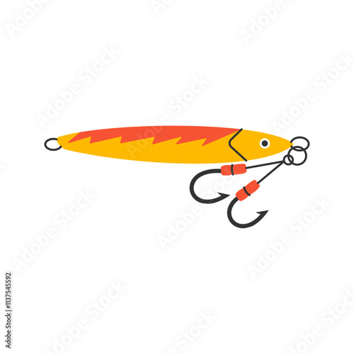 Yellow Fishing Lure Illustration

