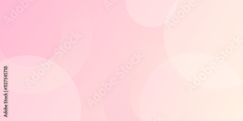 Minimalist banner background, pastel colorful, pink and yellow gradations. Circle effect style geometric, abstract background.