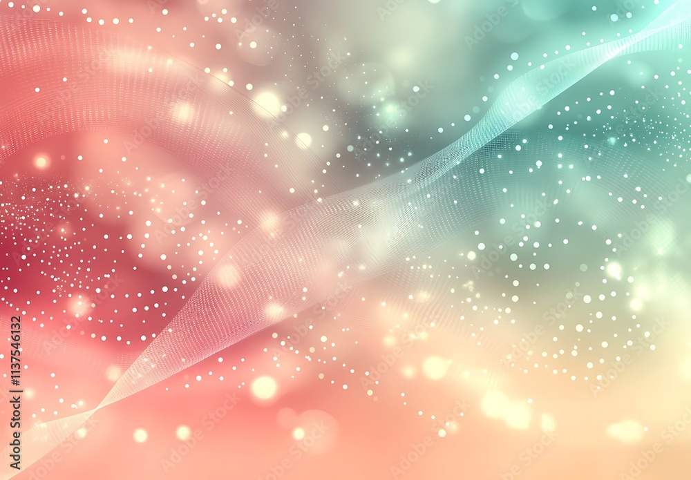 Abstract Pastel Wave Background With Glittering Lights Abstract Pastel Wave Background With Glittering Lights