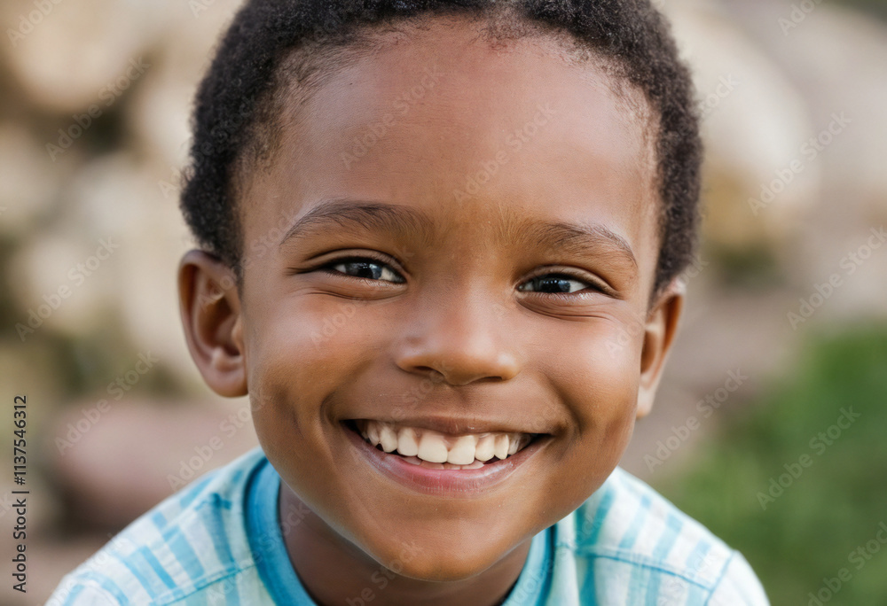 Portrait of happy child looking at camera and smiling Portrait of happy child looking at camera and smiling