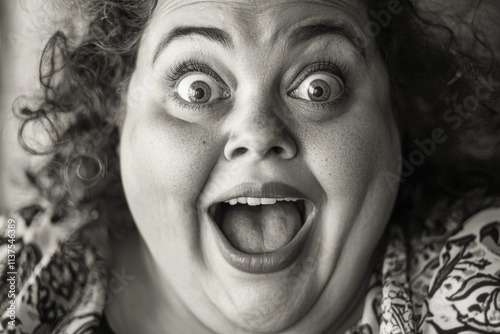 Woman making silly face
