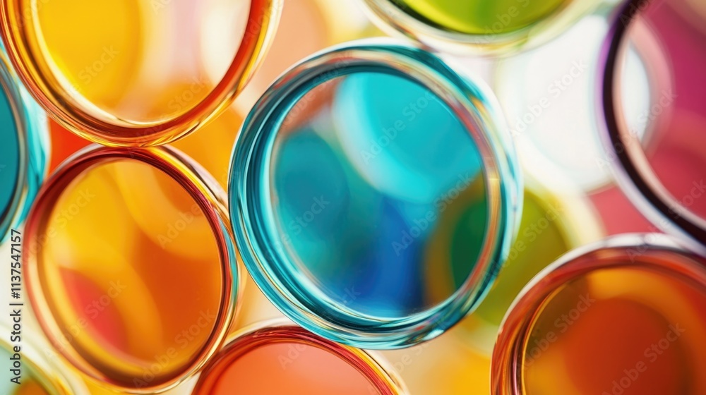 Colored Glasses Close Up Colored Glasses Close Up