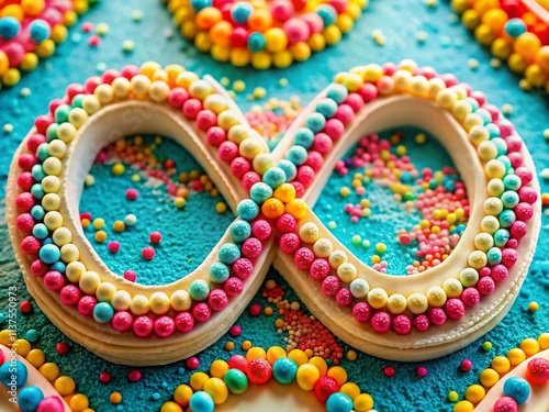 Macro Infinity Birthday Cake: Time-Warping De-aging Technology, Scientific Birthday Cake, Age Reversal,  Amazing Cake Design,  Macro Photography