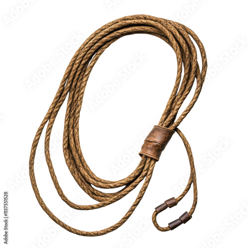 Obraz na płótnie Cowboy with Lasso on White Background Transparent Background.