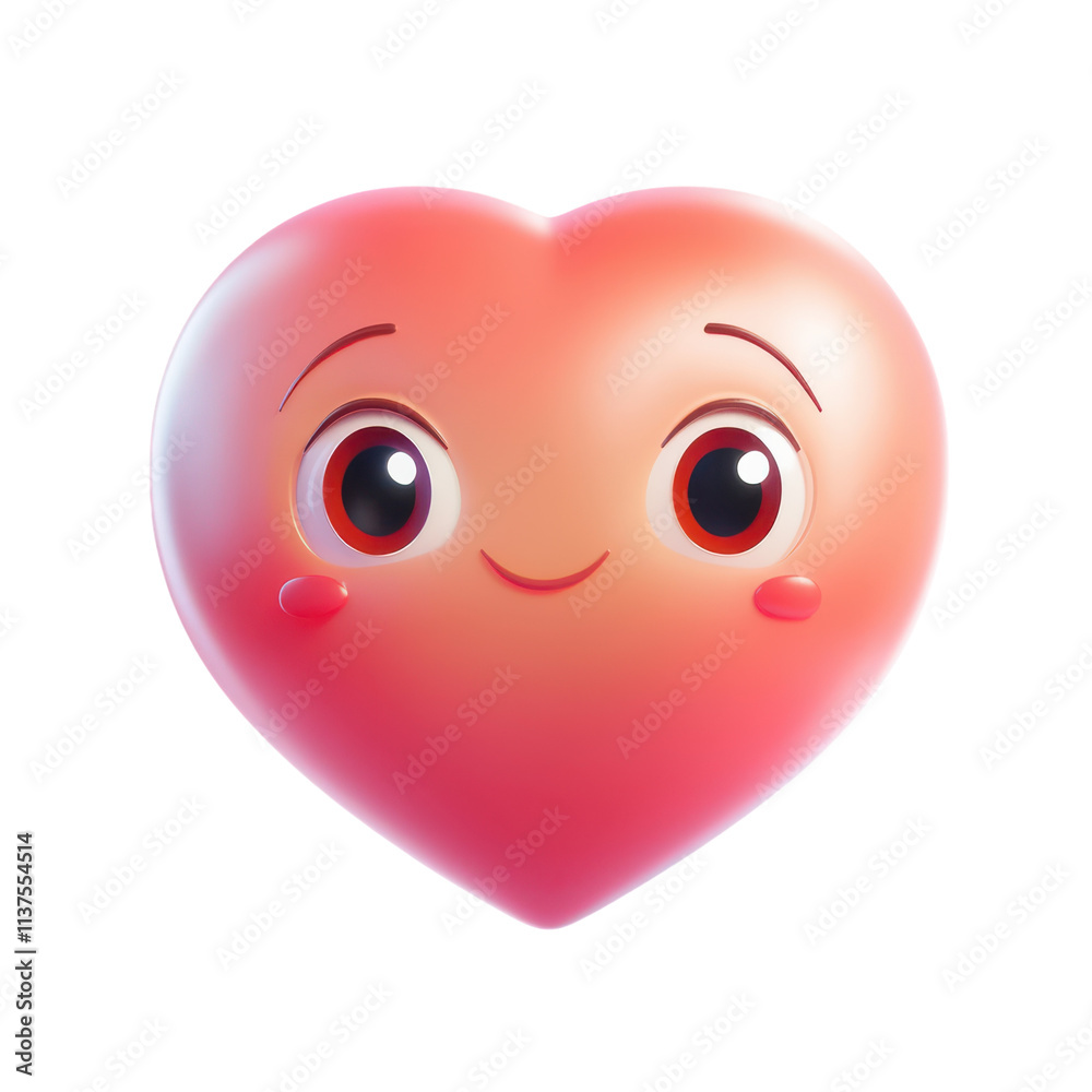Cute 3D Heart Character for Creative Projects Transparent Background. Cute 3D Heart Character for Creative Projects Transparent Background.