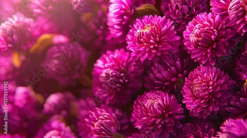 Vibrant globe amaranth flowers blooming in nature floral photography close-up view seasonal beauty