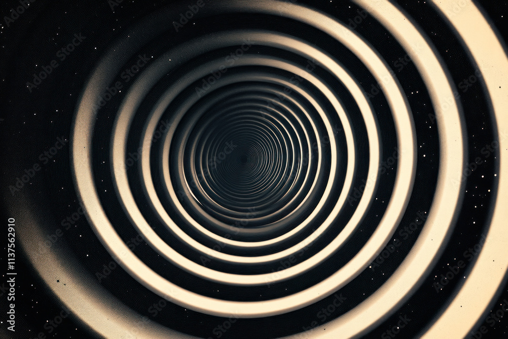 Spiral Enters into Deep Space with Stars Slowly Rotating Hypnotically Spiral Enters into Deep Space with Stars Slowly Rotating Hypnotically