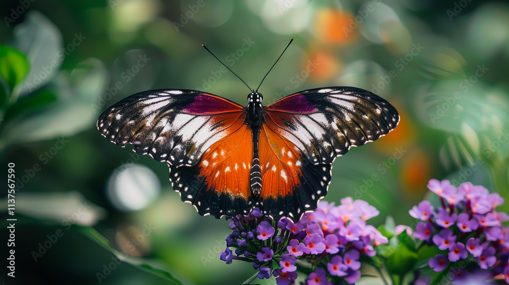 A beautiful photo of a colorful butterfly resting against a natural landscape, perfect as a banner background for a cover or social media design. A beautiful photo of a colorful butterfly resting against a natural landscape, perfect as a banner background for a cover or social media design.