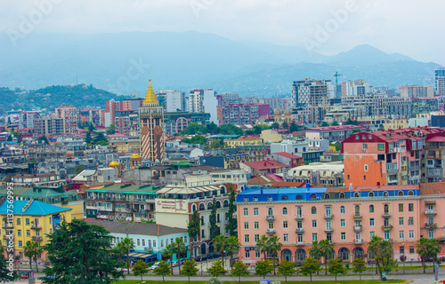 Aerial view on city Batumi, Georgia