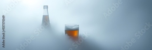 Beer partially obscured by thick fog