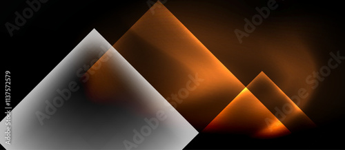 Dark neon colors with glass square shapes