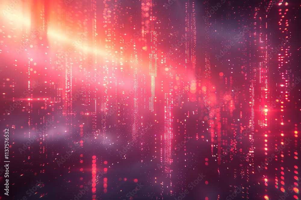 A bright pink background with a lot of dots and lines A bright pink background with a lot of dots and lines