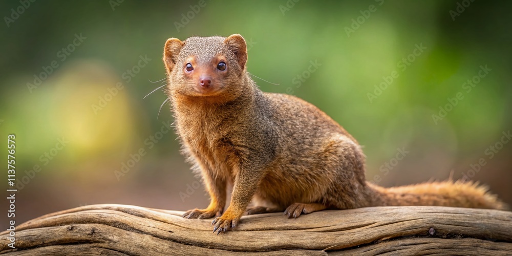 Minimalist Dwarf Mongoose Log Photography: Adorable Wildlife Image, Cute Animal Photo, Nature Stock Image Minimalist Dwarf Mongoose Log Photography: Adorable Wildlife Image, Cute Animal Photo, Nature Stock Image