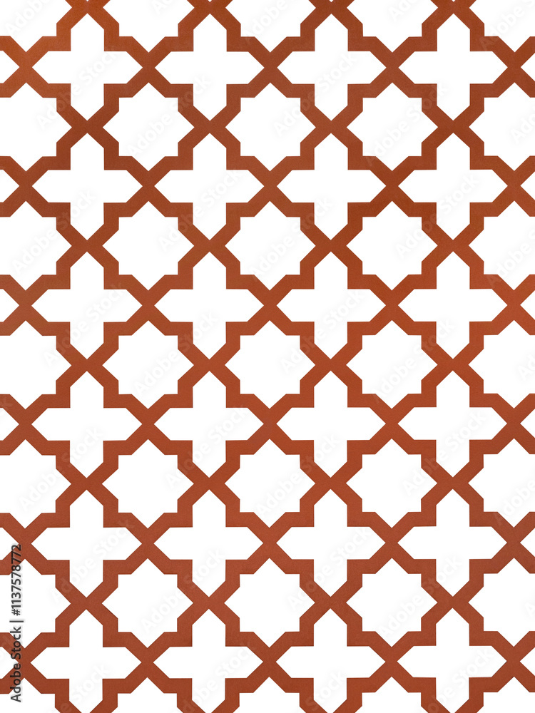 Fototapeta premium A highly sophisticated geometric design pattern showcasing intricate shapes presented in warm brown tones