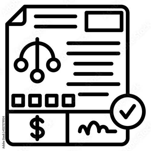 receipt single icon