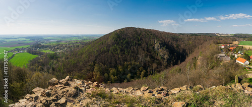 The ruins of the Lichnice castle near Třemošnice in the Chrudim district in the Pardubice region. The remains of the castle are protected as cultural. photo