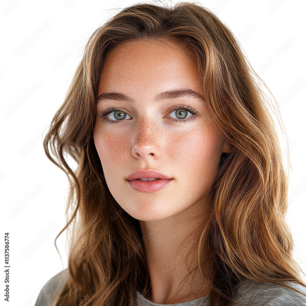Caucasian Female Model in a Studio Background Transparent Background. Caucasian Female Model in a Studio Background Transparent Background.