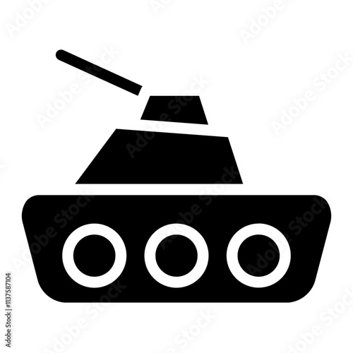 Gun Military Tank Glyph Icon