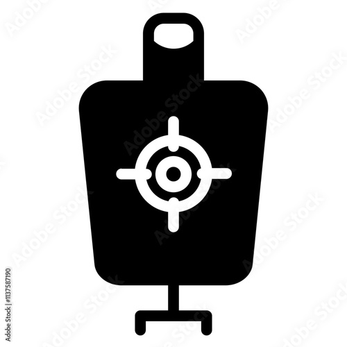 Gun Shooting Target Glyph Icon