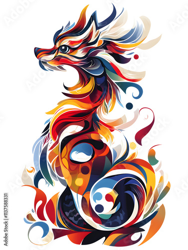 Wallpaper Mural Colorful Abstract Fox Design Torontodigital.ca