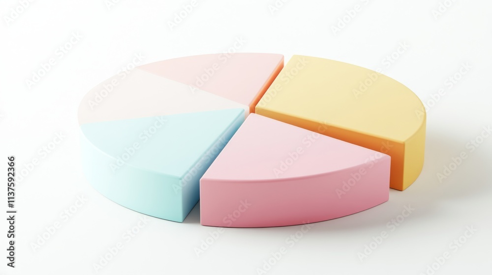 Obraz premium Colorful Circular Chart Model for Educational Presentation Needs