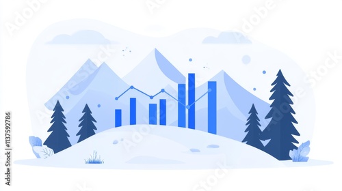 Data Visualization with Graphs and Mountains in Tranquil Environment