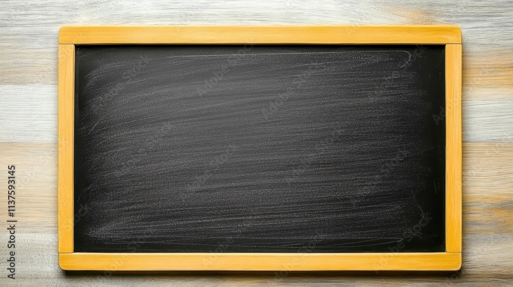 Empty Wooden Blackboard - A Timeless Educational Tool Empty Wooden Blackboard - A Timeless Educational Tool