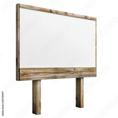 Blank billboard mockup isolated on transparent background