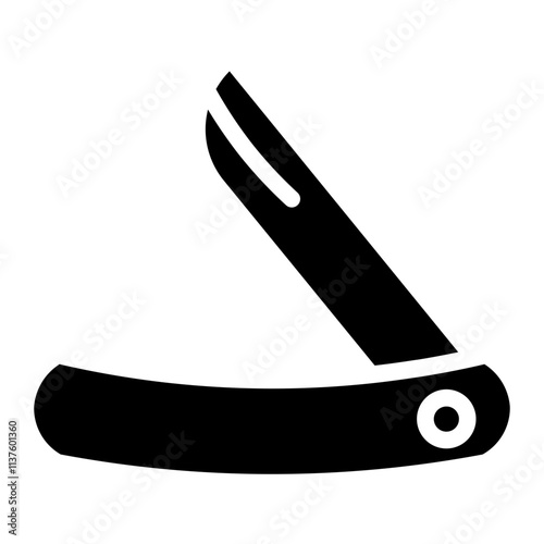 Pocket Knife Camping Glyph Icon