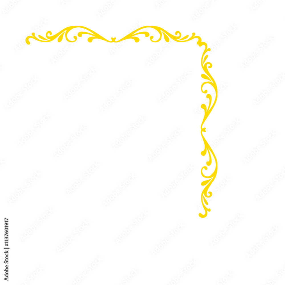 Gold Carved Corner Border