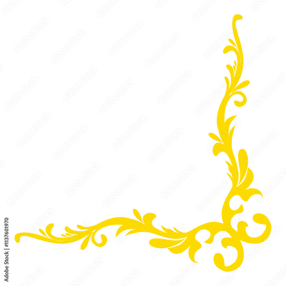 Gold Carved Corner Border Gold Carved Corner Border