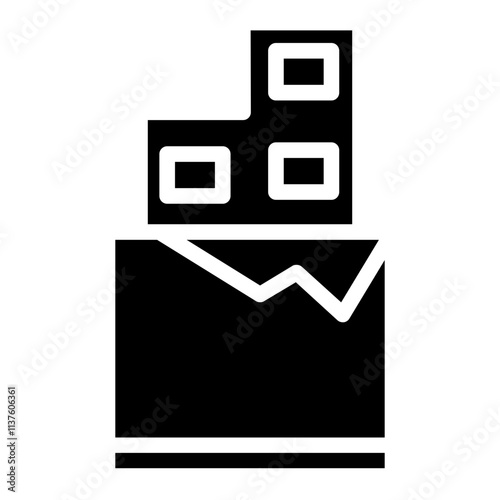 Food Chocolate Dessert Glyph Icon