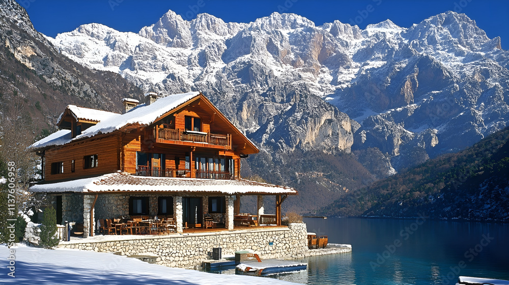 Naklejka premium Winter. It's a time for big holidays.