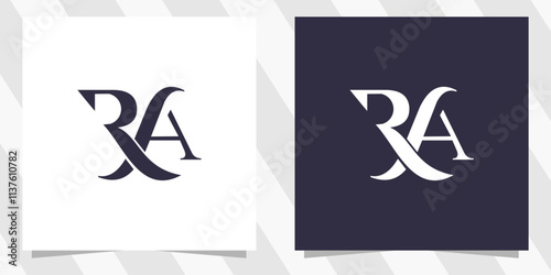 letter ra ar logo design