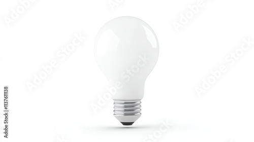 White light bulb isolated on white background