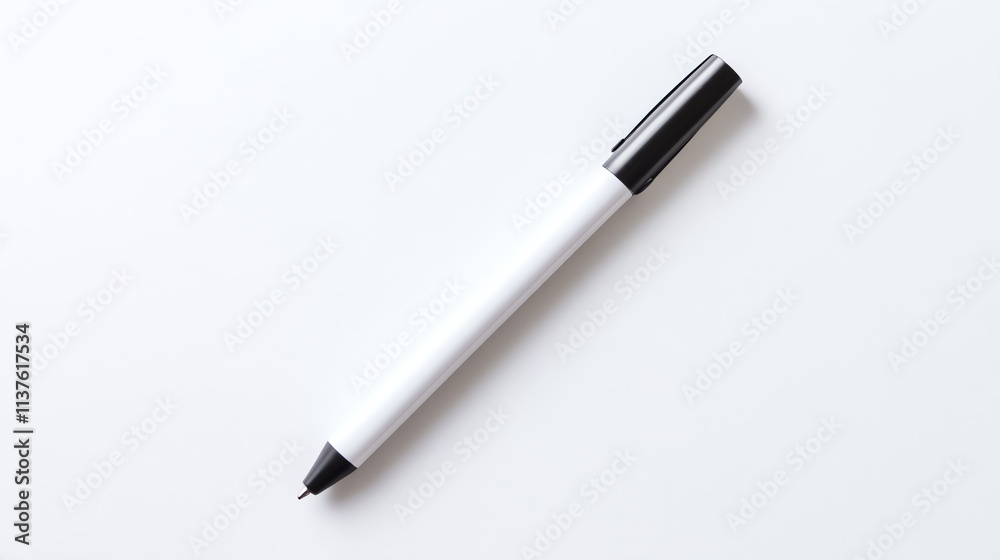 White marker pen isolated on white background White marker pen isolated on white background