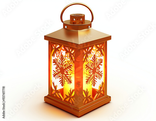 Golden Snowflake Lantern