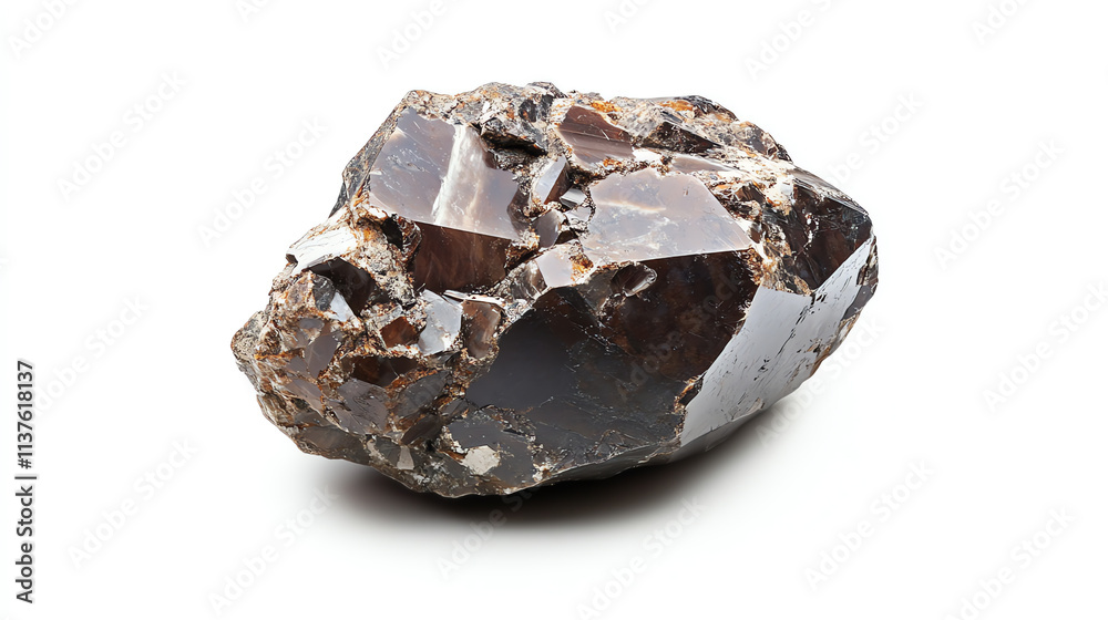 Raw flint stone isolated on white background Raw flint stone isolated on white background