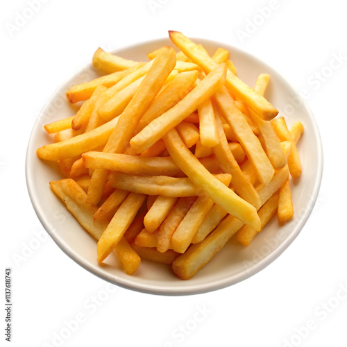 Golden brown French fries crispy and delicious fast food snack transparent PNG